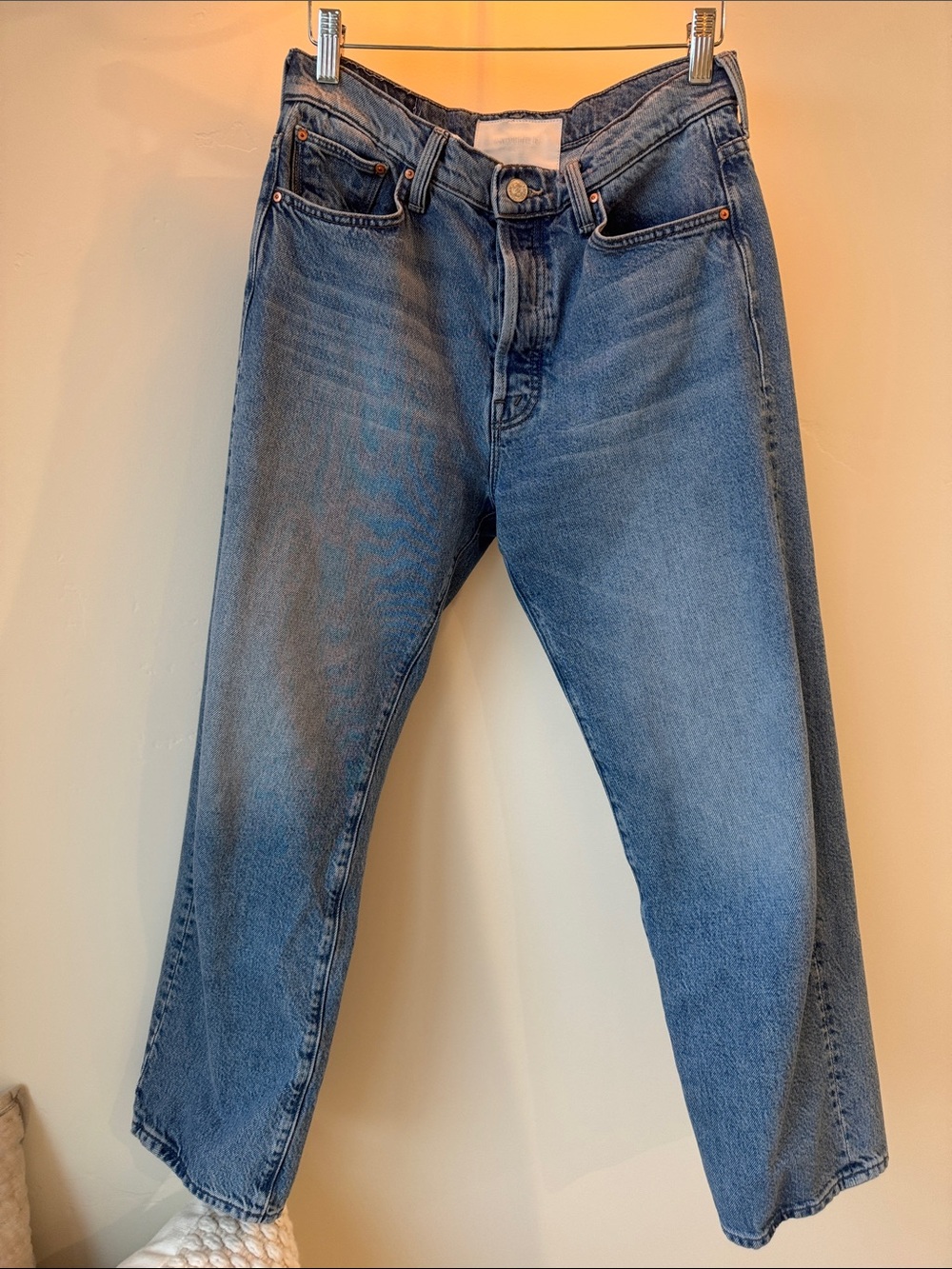 MOTHER Women's Ditcher Crop Jeans in Medium Blue Wash